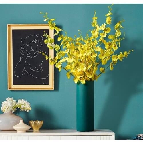 Nordic style home Ceramic Vase Decoration living room creative soft home decoration straight tube flower