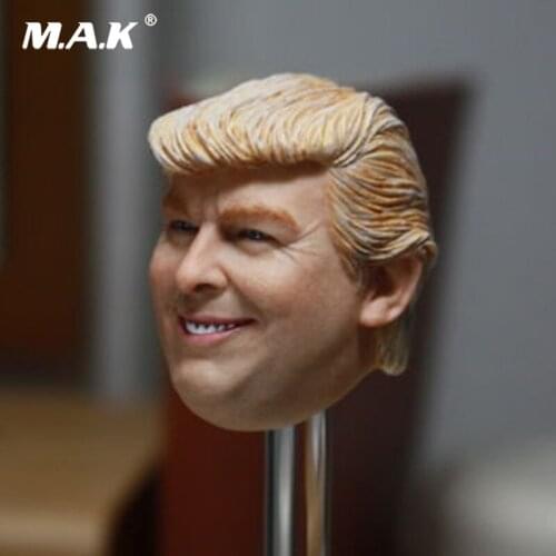 1/6 Scale Male Head US President Donald Trump Head Sculpt Art Painting Model for 12" Military Action Figure Body Accessory