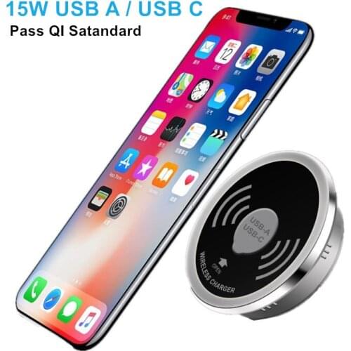 5W 15W Invisible Table Wireless Charger For iPhone Wireless Through Table Fast Charging Transmitte for iPhone Samsung Huawei