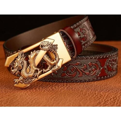 Factory Outlet Hot Sale Famous Designer Dragon Style Luxury Belt Men Waist Strap Genuine LeatherBrand Letter Z Buckle Long Strap