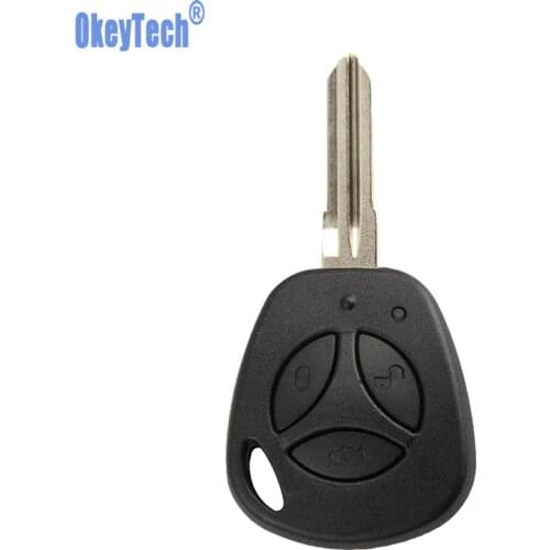 OkeyTech Remote Control Car Key Case Shell for LADA Priora Kalina Niva Vaz Modified Uncut Blade 3 Buttons Replacement Blank FOB