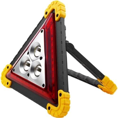 Portable Flashing Light on Hand Triangle Warning Sign Triangle Car LED Work Light Road Safety Emergency Breakdown Alarm Lamp