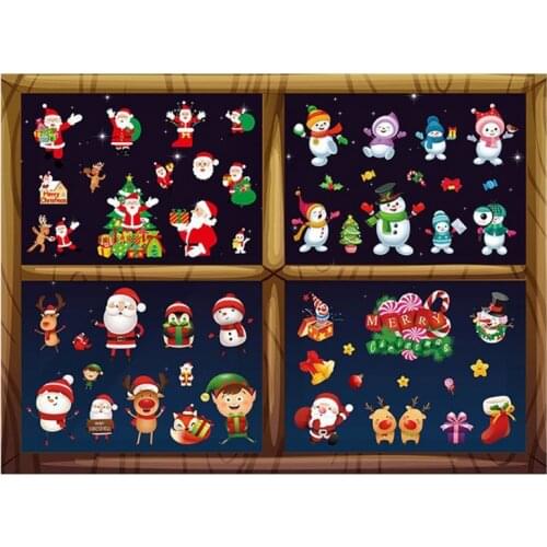 Christmas Window Sticker Merry Christmas Decor For Home Decor Christmas Ornaments Gift New Year Decoration Navidad