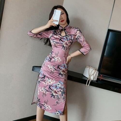 Sexy Oriental Dress Qipao Chinese Style Cheongsam Vietnam Traditional Dress Asian Sexy Japanese Dresses Ao Dai Dress FF2798