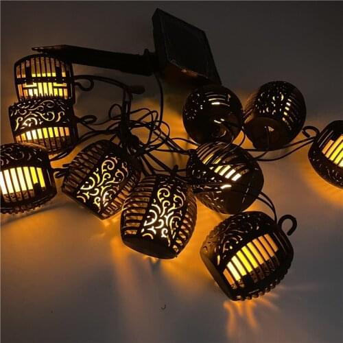 Solar Led Light Outdoor Outdoors Flickering Flames Lighs Garlands of Solar Outdoor Led Lights Outdoor Solar Lights Garland Balls