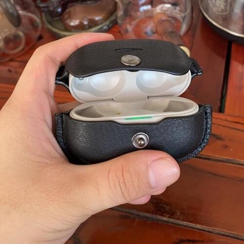 High-Quality PU Leather Case For Sony WF-1000XM4 Protective Case Cover Wireless Earbuds Protective Sleeve Shell Bag