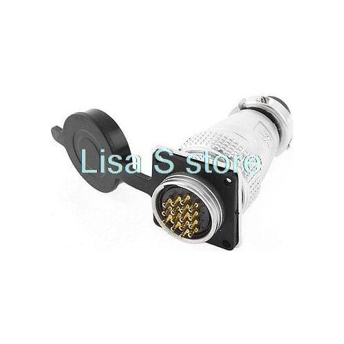 Y28-16 Waterproof 16 Pin Aviation Connector Adapter Plug AC 400V 12A