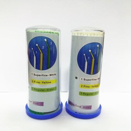 100 pcs Dental Disposable Micro Applicators Dental Brushes Superfine Size