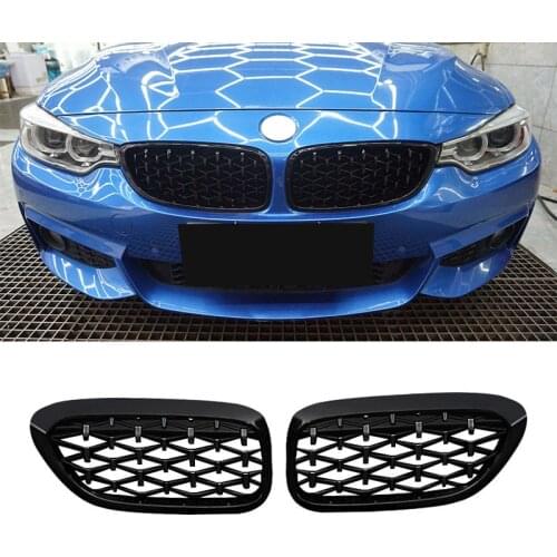 2Pc Diamond Style Car Front Grill Racing Grills For BMW F30 F35 F10 F11 F18 E70 E71 F15 F16 3 5 Series X5 X6 Accessories