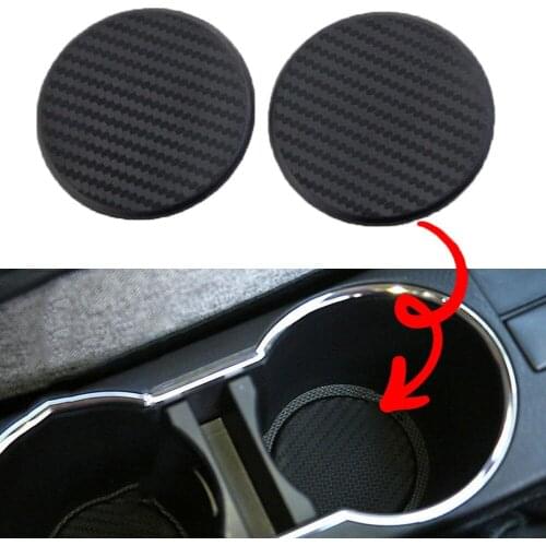 2Pcs Auto Car Vehicle Water Cup Bottle Holder Pad Non-Slip Silicone Round Mat