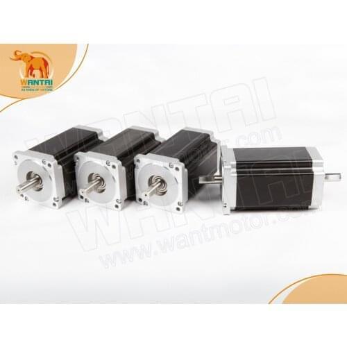 3PCS Nema34 Wantai stepper motor, 2A, 85BYGH450D-007B, 8 leads, dual shaft, applying for carving machine and packer