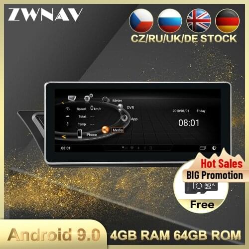 4+64 Android 9.0 Car multimedia Player GPS Navigation For AUDI A4 A5 Q5 2009-2015 car auto radio video stereo head unit free map