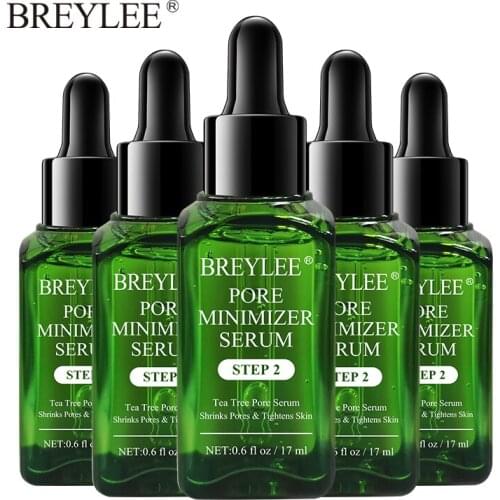 BREYLEE Pore Refining Serum Shrink Pores Tightens Skin Care Essence Moisturizing Whitening Anti-Aging Oil Control Essence 5pcs