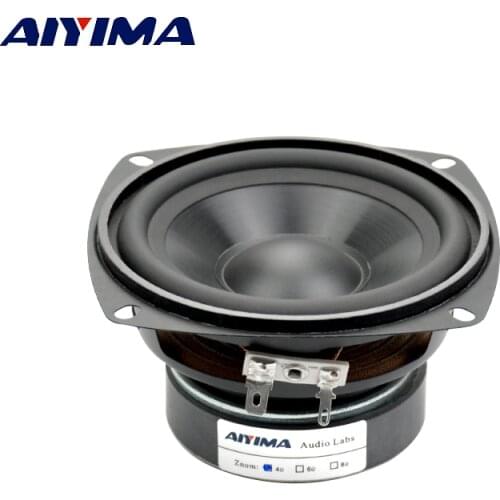 AIYIMA 1Pcs 4Inch Audio Portable Speaker 4Ohm 30W Midrange Bass External Magnetic Speaker Car Audio Home Speakers
