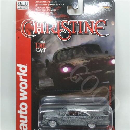 AUTO WORLD 1:64 1958 Fury of Plymouth Diecast Collection of Die-casting Simulation Alloy Model Car Children Toys