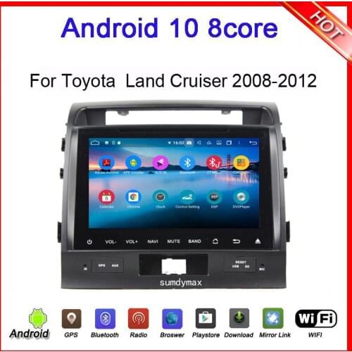 9inch 2 din Android 9.0 Car multimedia Player For Land Cruiser 200 2007 -2012 2013car radio gps navi bluetooth autoradio wifi