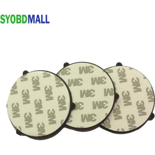 5pcs 64mm Diameter Disc Pad Car Dashboard Pad with 3 Ear for Dashcam DVR GPS Suction Cup Base Bracket Mount Disk for YI Holder