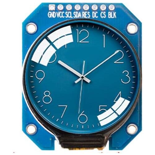 IPS 1.28 Inch 8PIN SPI TFT LCD Color Round Screen with Adapter Board GC9A01 Drive IC 240(RGB)*240