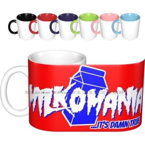 Milk-O-Mania Ceramic Mugs Coffee Cups Milk Tea Mug Kurt Angle Milk Wwf World Wrestling Federation Aj Styles Finn Balor Womens