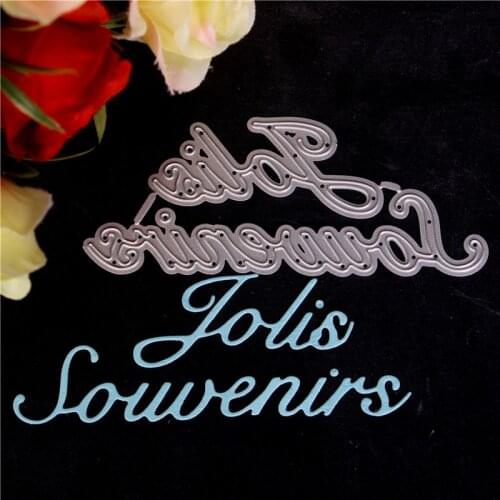 New French Text Word Metal Cutting Dies Mold Scrapbook Paper
