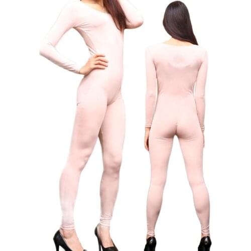 Fashion Body Stocking Long Sleeve Double Zipper Pass Crotch Open Outdoor Sex Bodysuit Women Modal Tight Bodycon Jumpsuit Catsuit