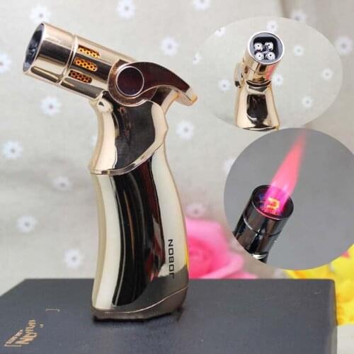 Powerful Four Torch Lighter Jet Turbine Barbecue Butane Gas Lighter Windproof Cigar Gadget Gift for Men Cool Lighter Spray Gun