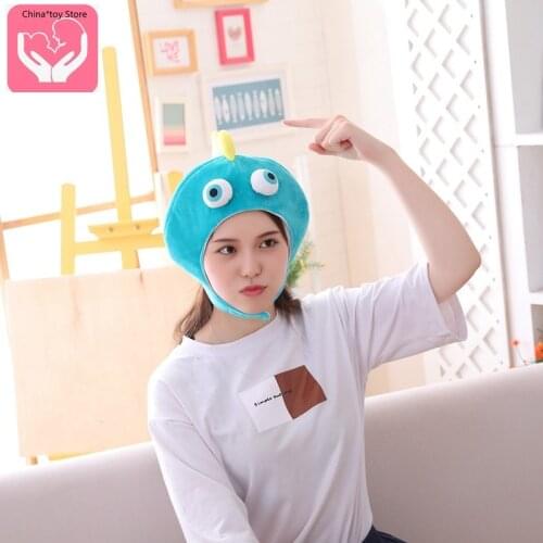 Cartoon Hot Sale Short Monster Headgear Hat Crab Plush Toy Doll Hat Clothing Accessories