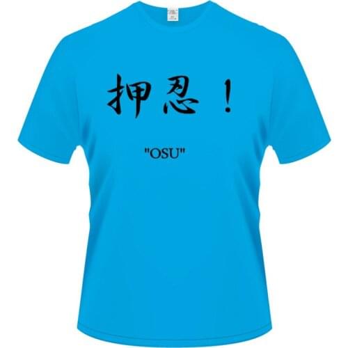 Karate Kyokushin OSU Slogan Japan Martial Art Mens Plus Size O-Neck T-shirts Fashion Streetwear Hip-Hop Short sleeve Tops Tees