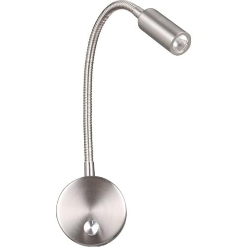 Agese Wall Mounted Reading Light Sconces Lamp Bedside Headboard Bedroom Books Nickel 3W CREE LED Input 110-240V AC Hardwired