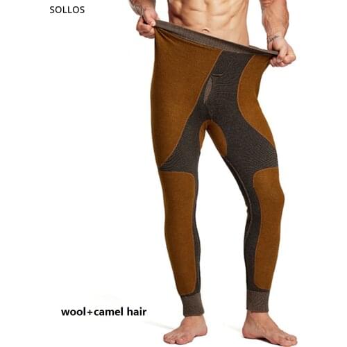 New 2020 patch wool winter leggings underwear women men thermal pants warm leggin panty long johns plus size merino thermos man