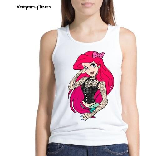 New Women Summer Graphic Tank Tops Female Funny Punk Tattoos Princess Vogue Harajuku Korean Tops Kawaii Streetwear tops