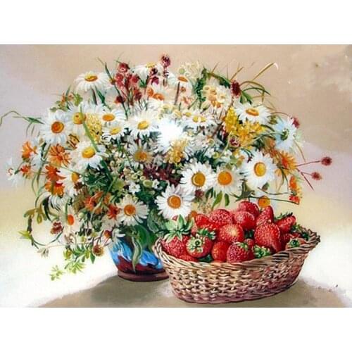 Full round Diamond embroidery Full Round Diamond mosaic flower 5D DIY Diamond painting Cross stitch lily landscape for gift zx