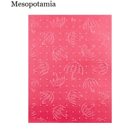 DIY Scrapbooking Petals Rain Umbrella Embossing File Templates Card Make Plastic Template Garden Crafts Sewing Embossing Folders