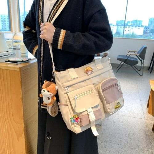 High School Girls Satchels Bags Large-capacity Big Nylon Bag Shoulder Bag For Women Crossbody Bags Women Messenger Bag Bolsa Sac