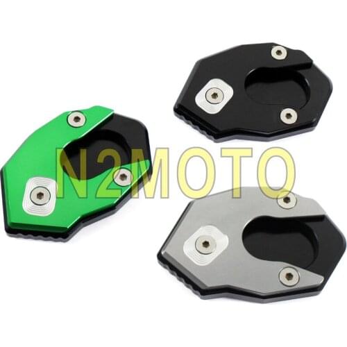 Green Black Grey Motorcycle Kickstand Enlarge Pad Side Stand Pad Plate Base for Kawasaki Z900 Z650 2017