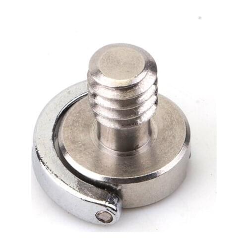 Pixco 1/4" D-ring Stainless Steel Camera Screw for DSLR Tripod Quick Release Plate Camera Nikon Canon 16*12.5