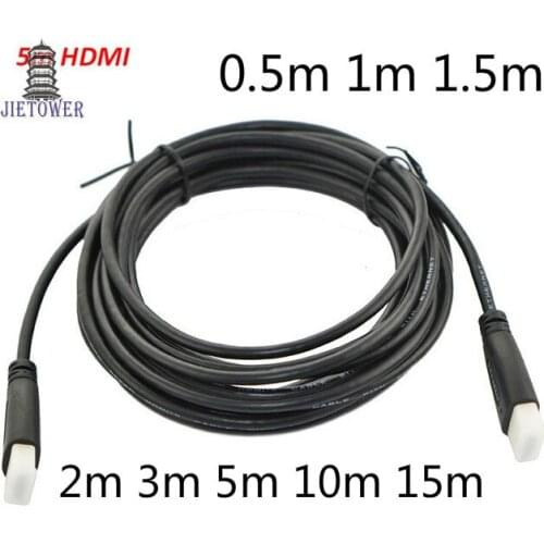 300pcs/lot High Speed HDMI Cable 1.4 1080P 3D Gold-Plated for LCD Projector TV BOX 0.5m 1m 1.5m 2m 3m 5m 10m 15m long computer