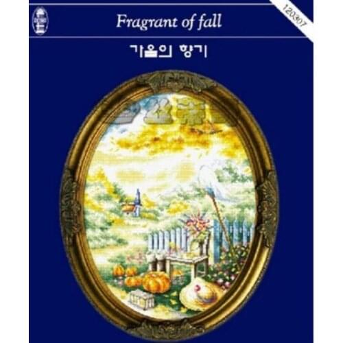 Gold Collection Counted Cross Stitch Kit Fragrant of Fall Autumn Garden Park Forest dome