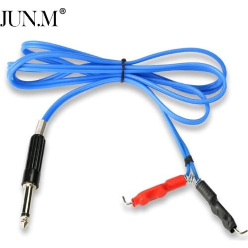 1Pc Tattoo Accessories Clip Cord Tattoo Machine Cables Hook Line Silicone For Professional Tattoo Power Supply Clip Cord Supply