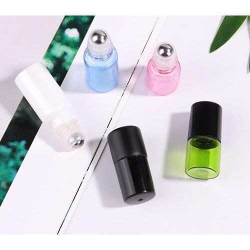 10pcs Mix Color Essential Oil Bottles Glass Roller Bottles With Roller Balls Perfume Bottles Roll On Bottles Vials Travel Bottle