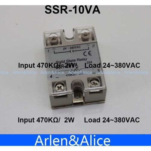10VA SSR input 470KO/2W load 24-380V Voltage regulater Single-phase Solid state regaly