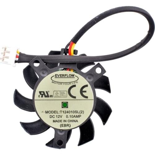 T124010SL（2） Diameter 37mm 30x30x23mm DC12V 0.10A 3 lines Cooling fan for soft router cooling aluminum sheet graphics card