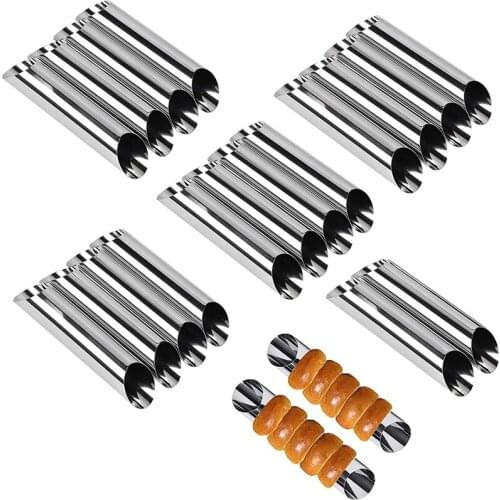 30Pcs Stainless Steel Forms Cream Horn Mould,Cake Horn Mould Cannoli Tubes Shells Pastry,Baking Mold
