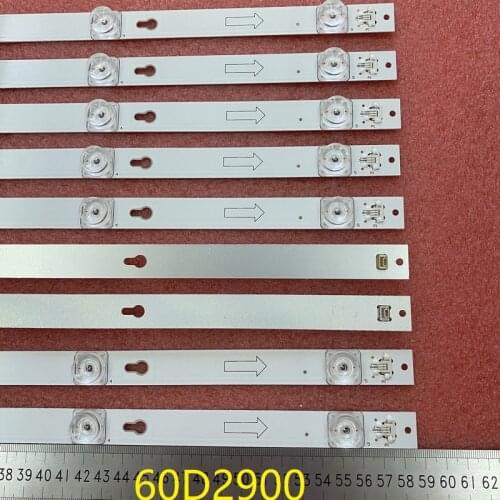 9pcs/set 5LED LED backlight bar for TCL U60V6026 60D2900 4C-LB6005-HR01J LVU600LG0T5 TOT_60D2900_9X5_3030C