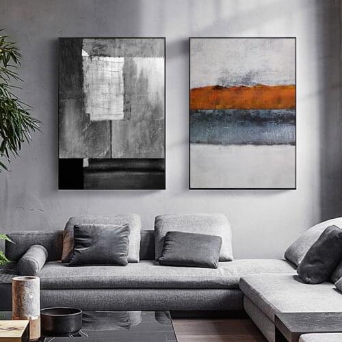 Abstract Industrial Style Canvas Painting Poster Print White and Black Wall Art Pictures for Modern Living Room Home Decoration