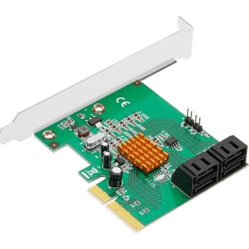 SSD Adapter HDD Expansion Card RAID 4 Port SATA3.0 Adapter Card Support NCQ for 3T/4T/6THDD and SSD Hard Disk