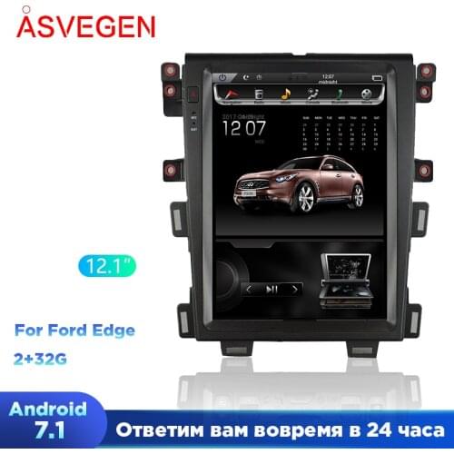 Android 7.1 12.1" For FORD EDGE 2009-2014 With Tesla Vertical screen Car Bluetooth Stereo Radio Player GPS Navigation System