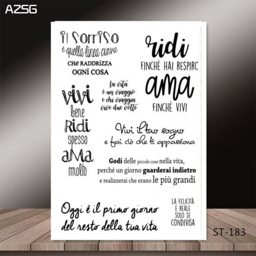 AZSG language of many countries words style Clear Stamps for DIY Scrapbooking/photo Album Decorative Craft Clear Stamp Chapte