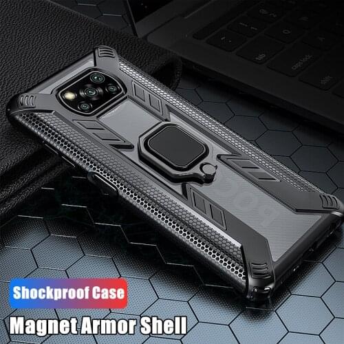 For Xiaomi Mi 9T 9 8 Lite A3 Note 10 Little Poco X3 NFC M2 F2 Pro Armor Shell Case For Redmi Note 9 8 Pro 9S 7 8T Magnet Cover