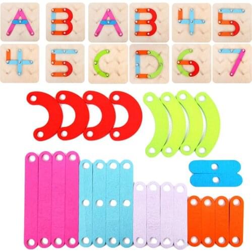 Wooden Letter Number Sorter Puzzle Pegboard Activity Board Educational Kids Toy
